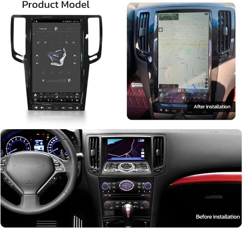 13.6 Inch Android 12 Car Stereo Radio for Infiniti G25 G37 G35 Q40 Q60 2007-2015 Multimedia Player GPS Navigation Carplay Android Auto WiFi 1080P Stereo Replacement Head Unit (Black 128GB) in Saudi Arabia