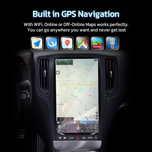 13.6 Inch Android 12 Car Stereo Radio for Infiniti G25 G37 G35 Q40 Q60 2007-2015 Multimedia Player GPS Navigation Carplay Android Auto WiFi 1080P Stereo Replacement Head Unit (Black 128GB) in Saudi Arabia