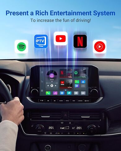 OTTOCAST Play2Video Pro,CarPlay Ai Box Wireless CarPlay Android Auto Adapter with Netflix,Built-in YouTube/Spotify/IPTV - Fast Auto Connect,Plug & Play,Supports Split Screen in Saudi Arabia
