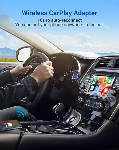 OTTOCAST Play2Video Pro,CarPlay Ai Box Wireless CarPlay Android Auto Adapter with Netflix,Built-in YouTube/Spotify/IPTV - Fast Auto Connect,Plug & Play,Supports Split Screen in Saudi Arabia