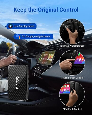 OTTOCAST Play2Video Pro,CarPlay Ai Box Wireless CarPlay Android Auto Adapter with Netflix,Built-in YouTube/Spotify/IPTV - Fast Auto Connect,Plug & Play,Supports Split Screen in Saudi Arabia