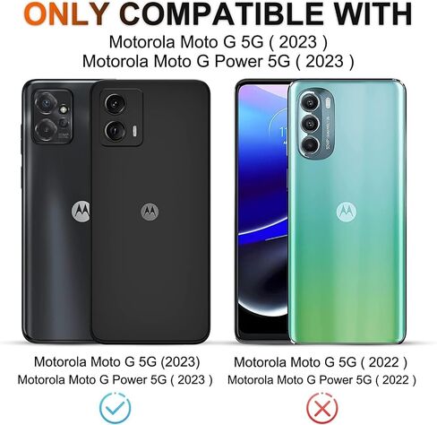 حافظة لهاتف Motorola Moto G 5G 2023، حافظة Moto G Power 5G 2023 مع [واقي شاشة مدمج]، حافظة متينة مقاومة للصدمات لكامل الجسم - ياقوتي in Kuwait