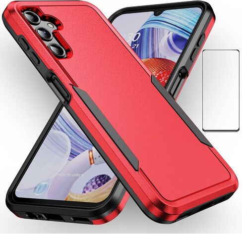 for Samsung Galaxy A15 5G Case with Screen Protector,Slim Fit Bumper Hybrid Heavy Duty Dual Layer Shockproof Rugged Protection Defender Back Cover Protective Phone Case for Samsung A15 (A15 Black) in Saudi Arabia