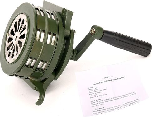 كرنك اليد YaeTek بصوت عالٍ 115 ديسيبل، كرنك يدوي يعمل يدويًا، إنذار / صفارة إنذار معدنية محمولة (غارة جوية) in Kuwait