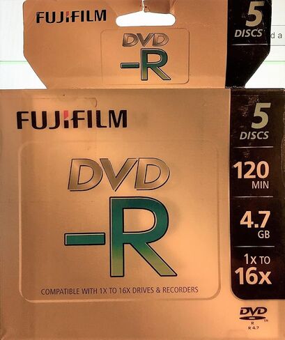 Fujifilm Media 25302947 DVD-R 4.7 GB 120 Minutes 16X Storage Media - 5 Pack in Saudi Arabia