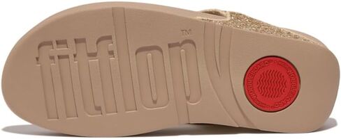FitFlop women's Lulu Glitter Toe-Post Sandals Wedge in Saudi Arabia