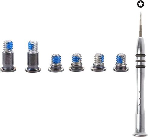 Replacement 6pcs/Set Bottom case Screws + 1pcs 5 Point Pentalobe Screwdriver for MacBook Pro Retina 16" A2141 MVVJ2LL/A MVVK2LL/A EMC 3347 2019 Year (Gray) in Saudi Arabia
