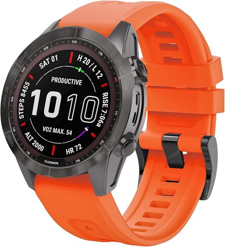 for Garmin Fenix 7X Watch Bands, 26mm Quickfit Silicone Band for Garmin Fenix 6X, Fenix 5X Smartwatch in Kuwait