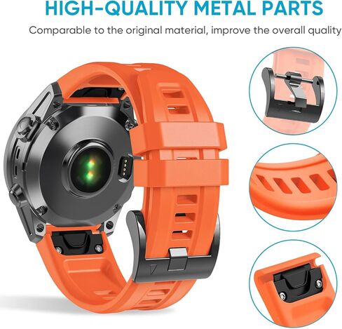 for Garmin Fenix 7X Watch Bands, 26mm Quickfit Silicone Band for Garmin Fenix 6X, Fenix 5X Smartwatch in Kuwait