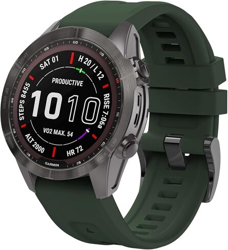 for Garmin Fenix 7X Watch Bands, 26mm Quickfit Silicone Band for Garmin Fenix 6X, Fenix 5X Smartwatch in Kuwait