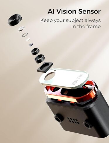 جهاز تعقب نشط من hohem AI مع ضوء ملء CCT مغناطيسي، مستشعر رؤية AI لا حاجة إلى قيود البلوتوث أو التطبيق، التحكم في الإيماءات، متوافق مع مثبت iSteady M6 MT2 in Kuwait