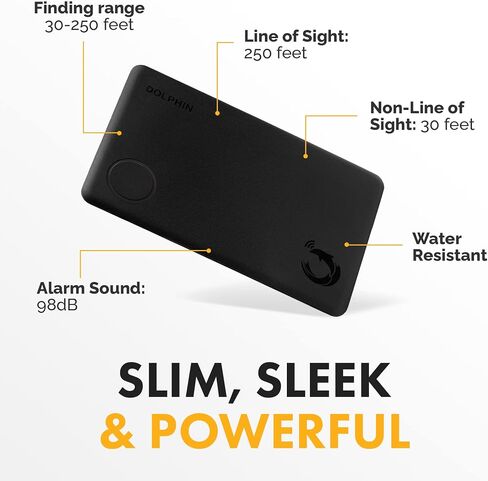 tag8 DOLPHIN Smart Sleek Wallet Tracker Card, Wallet Finder, Item Locator, Bluetooth Locator for Phone, Luggage, Passport, Works with Android & Apple Devices, Comes with 36-Month Battery Life, Pack 1 in Saudi Arabia