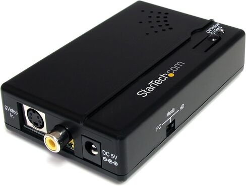StarTech.com محول مركب وS-Video إلى HDMI مع صوت - محول فيديو - فيديو مركب، S-Video - HDMI - أسود - VID2HDCON in Saudi Arabia