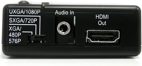 StarTech.com محول مركب وS-Video إلى HDMI مع صوت - محول فيديو - فيديو مركب، S-Video - HDMI - أسود - VID2HDCON in Saudi Arabia