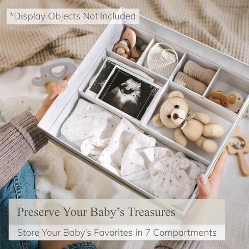 Baby Keepsake Box with Baby Book - Baby Shower Gifts for Mom, Baby Shower Gifts for Boys - Baby Journal Memory Book Boys - Gender Neutral Photo Album First 5 Years with Milestones Green in Saudi Arabia