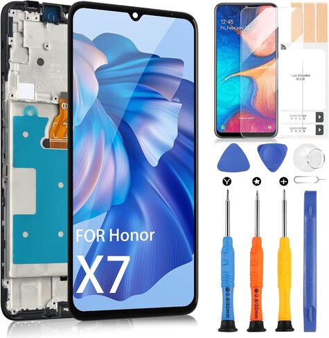 Screen Replacement for Huawei Honor X7 / Honor Play 6T / Honor Play 30 Plus LCD Display, for CMA-LX2 CMA-LX1 CMA-LX3 Touch Digitizer Screen Full Assembly with Frame, Repair Tools & Screen Protector in Saudi Arabia