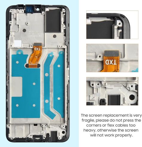 Screen Replacement for Huawei Honor X7 / Honor Play 6T / Honor Play 30 Plus LCD Display, for CMA-LX2 CMA-LX1 CMA-LX3 Touch Digitizer Screen Full Assembly with Frame, Repair Tools & Screen Protector in Saudi Arabia