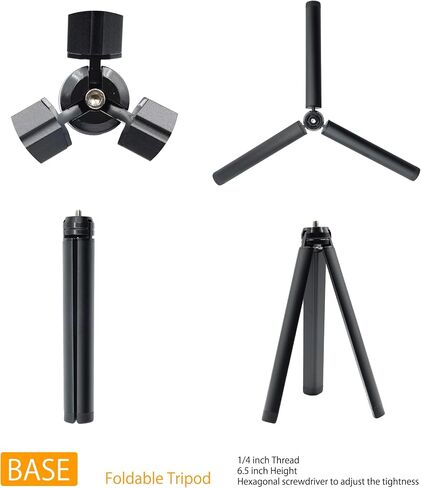 iPad Stand for Desk Tablet Holder Portable Monitor Stand 18.5 inch with Super Wide Clamp Swivel Tilt Ball Joint Telescopic Pole and Foldable Tripod for 6.5-18.5" Monitor Kindle FL11C in Saudi Arabia