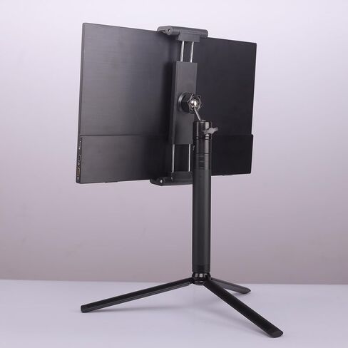 iPad Stand for Desk Tablet Holder Portable Monitor Stand 18.5 inch with Super Wide Clamp Swivel Tilt Ball Joint Telescopic Pole and Foldable Tripod for 6.5-18.5" Monitor Kindle FL11C in Saudi Arabia