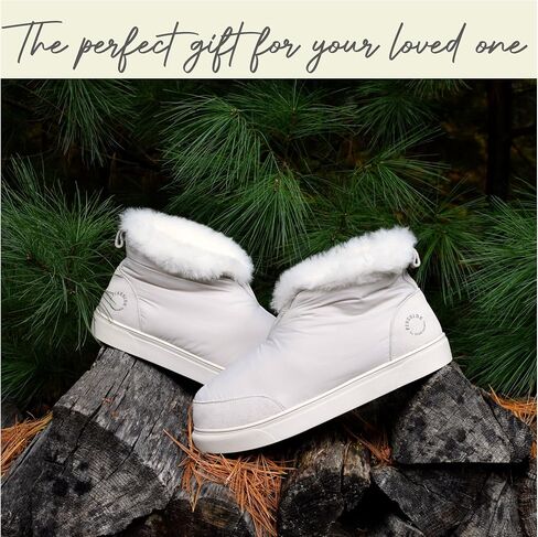 Dearfoams Women's Fireside Nylon Australian Shearling Water Resistant Après Winter Warm Up Bootie Snow Boot in Saudi Arabia