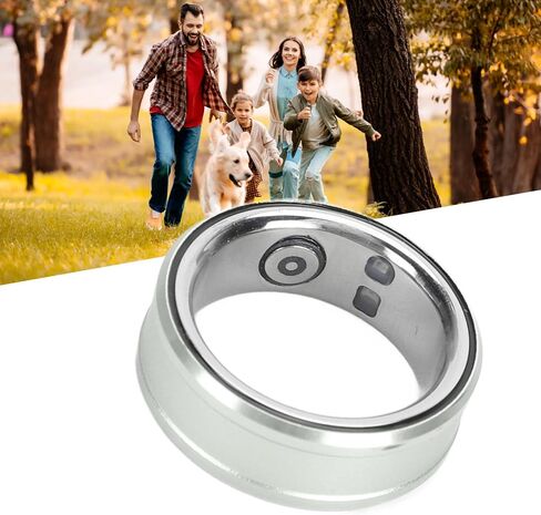 Fitness Tracker Smart Ring, Aluminum Alloy and Stainless Steel Wearable Smart Ring Step Counting for Women for Outdoor Sports in Saudi Arabia