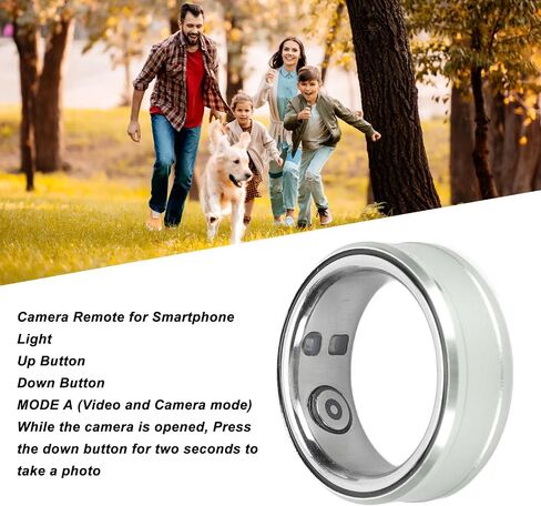 Fitness Tracker Smart Ring, Aluminum Alloy and Stainless Steel Wearable Smart Ring Step Counting for Women for Outdoor Sports in Saudi Arabia