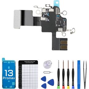 for iPhone 13 PRO MAX WiFi Signal Antenna Flex Cable Replacement WLAN Antenna Connector Cable with Repair Fix Tool Screwdriver Crowbar and Screw Pads A2641 A2643 A2644 A2645 A2484