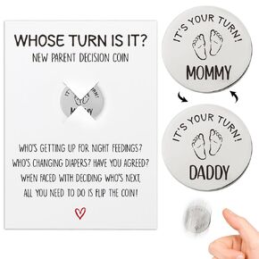 New Mom Gifts Baby Shower Gifts New Parents Decision Coin Pregnancy Gifts for Expecting Mom First Time Moms Funny New Parents Gifts for Couples Mom to be Gift
