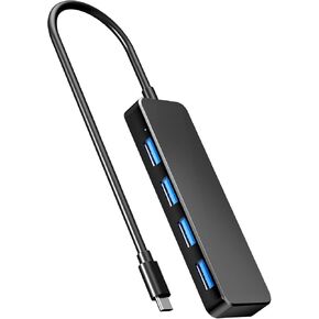USB C Hub 4 Ports, Eanetf USB C to USB Hub 3.0 USB Splitter for Mac Pro, iMac, iPad Pro, Chromebook, Pixelbook, Dell XPS, Samsung, and More Type C Devices