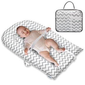 Changing Pad with Cotton Cover & Handle, Changing Table Topper with Washable Cover and Safety Straps Fits All Standard Dressers - The Perfect Pad for Your Baby Girl or Boy for Travel Outdoor