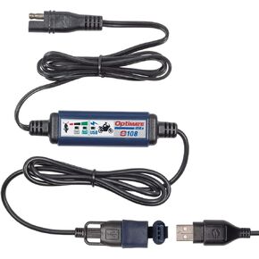 Tecmate Optimate USB O-108v2, Smart in-line 3300mA USB Charger, with Standby Mode & Vehicle Battery Monitor.