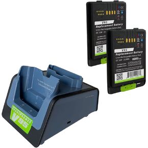 V95 Power Bundle - One Transformer Dual Charger and Two V95 Ext Batteries - for SpectraLink Versity 9553, 9540, 9653, & 9640 and for Cisco WebEx 860 & 860S