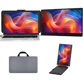 Laptop Monitor Extender, Portable Monitor for Laptop, Screen Extender Portable16:9, HDMI/Type-C Plug and Play Display Screen Extender Monitor 1080P for Tablet Laptops PC/Mac/Phone