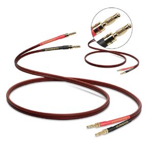 UCINNOVATE Speaker Cable with Banana Plugs, 2 Pack 9.8ft/3m 14 Gauge Speaker Wire with Gold-Plated Banana Plugs, Home Theater OFC Speaker Wire Cable for Hi-Fi & Home Audio, Amp, Vintage Speakers