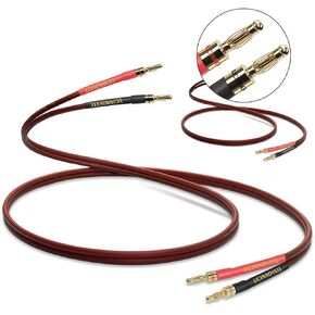 كابل مكبر صوت UCINNOVATE مع مقابس الموز، 2 حزمة سلك مكبر صوت 9.8 قدم/3 متر 14 قياس مع مقابس موز مطلية بالذهب، كابل سلك مكبر صوت OFC للمسرح المنزلي لأجهزة Hi-Fi والصوت المنزلي، أمبير، مكبرات صوت عتيقة in Kuwait