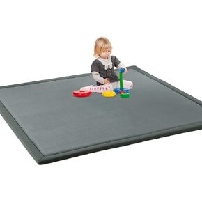 HOMBYS 1.2-Inch Thick Play Mat for Playpen 50x50, Memory Foam Baby Play Carpet Mat with Non-Slip Backing for Kids Toddler Crawling and Play, Super Soft Velvet Playmat for Nusery