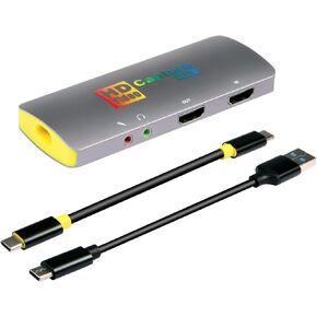 Mirabox Game Capture Card,USB3.1 Type C HDMI Capture Card,1080P 60FPS HD Audio Video Capture Device CamLink for PS4 Switch OBS Youtube Live Streaming and Recording,Compatible With Windows Mac OS Linux