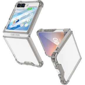 مصمم لهاتف Galaxy Z 6، جراب قلاب شفاف لهاتف Samsung Flip 6، غطاء كامل مقاوم للصدمات، نحيف ومضاد للسقوط، جراب كريستالي لهاتف Z Flip 6 (2024) - شفاف