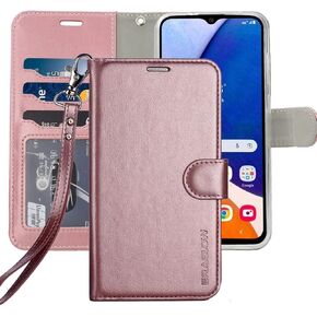 Samsung Galaxy A14 5G Wallet Case: Stand Feature, Card-Slots, Flip Phone Cover - Black