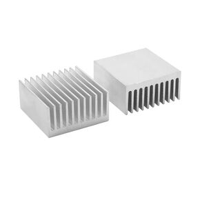 Aluminum Heatsink Cooler Radiator Cooling 40mm x 40mm x20mm Heat Sink Module Cooler Silver Tone (Pack of 2)