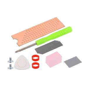 uxcell 1 Pack M.2 2280 NVME SSD Heatsink Cooler Copper Heat Sink with Silicone Thermal Pads,Triangle Pry Tool,Screwdriver,Screws,Silicone Ring Band,74x22x1mm