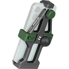 FANAUE Aluminum Phone Holder with 1" Ball Head Adapter Compatible with RAM Mounts B Size Double Socket Arm & Bike Motorcycle Phone Mount for 5.5-7" Smartphone, Anti-loosening Knob Double Protection