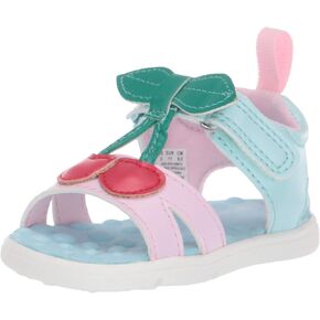 Carter's Baby-Girl's Infant 1st Walker Jade Cherry Novelty Sandal First Shoe