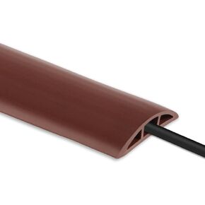 1.3m/4.26ft Brown Floor Cord Cover, Low Profile Wire Cover Cable Protector, Extension Protect Wires & Prevent Trips, Floor Cable Management Cord Cavity: 0.47" (W) x 0.24" (H)