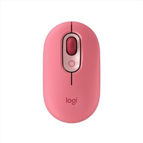 Logitech POP Mouse, Wireless Mouse with Customizable Emojis, SilentTouch Technology, Precision/Speed Scroll, Compact Design, Bluetooth, Multi-Device, OS Compatible - Heartbreaker Rose (Renewed)