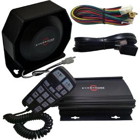 DC12~24V 100W Vehicle Siren and Speaker with Wired Remote PA System, MP3 Plays, Recording Function and Volume Adjustable