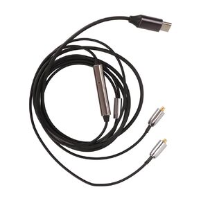 Type C to MMCX Headphone Cable, Eliminate Skin Effect Volume Control Headphone Sound Cable Flexible Oxygen Free Copper for SE846 for SE315 for T100 for SE535