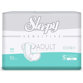 SOHO| Sleepy Adult Diapers, Unisex Diapers for Sensitive Skin, Odour Control Diapers, Wetness Indicator, Comfortable &Adjustable, Maximum Absorbency & Leak Protection, SMALL-50-90 cm,Count-18PCs