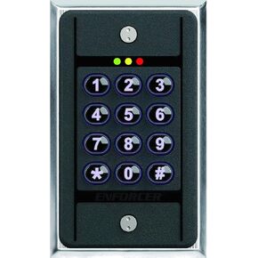 Seco-Larm SK-B111-PQ Bluetooth Access Controller Indoor Single-Gang Keypad with Proximity Reader, Multiple User Types, App-Based Setup, Up to 200 Users, Easy backup/Restore, Wrong-Code Lockout