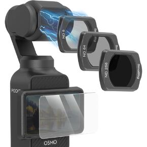 SMALLRIG Magnetic ND Filters Set for Dji Osmo Pocket 3, includes ND8, ND64, ND256 Multi-coating Filter and Screen Protector, Accessories for Outdoor Lens Protection & Exposure Control 4774